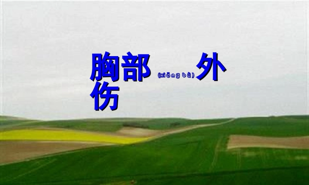 2022年医学专题—影像学-胸部外伤.ppt