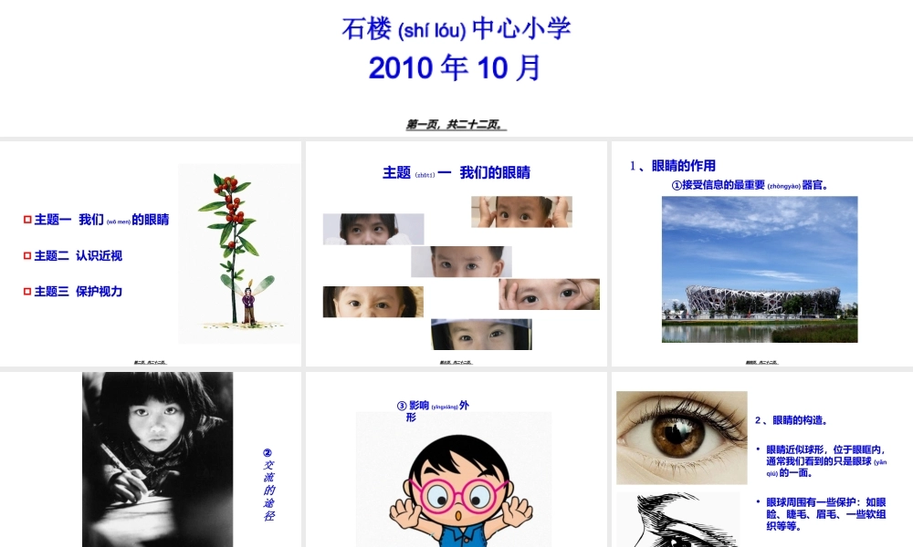 2022年医学专题—我的视力我做主--健康用眼每一天.ppt