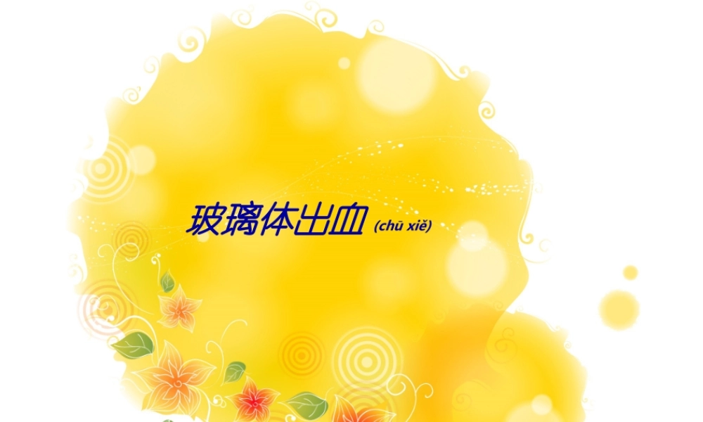 2022年医学专题—玻璃体出血..ppt