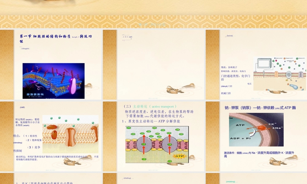 2022年医学专题—第二篇-细胞基本功能.ppt