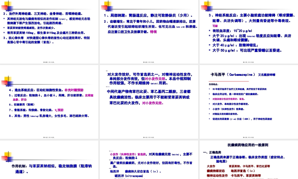 2022年医学专题—第十七章-抗癫痫药与抗惊厥药.ppt