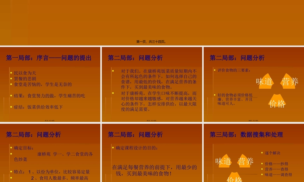 关于康桥苑食堂菜肴营养、-美味与价格的研究.pptx