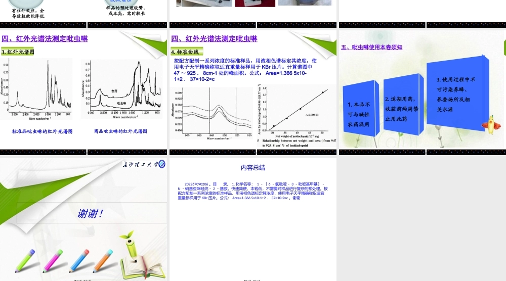 农药中吡虫啉的测定.pptx