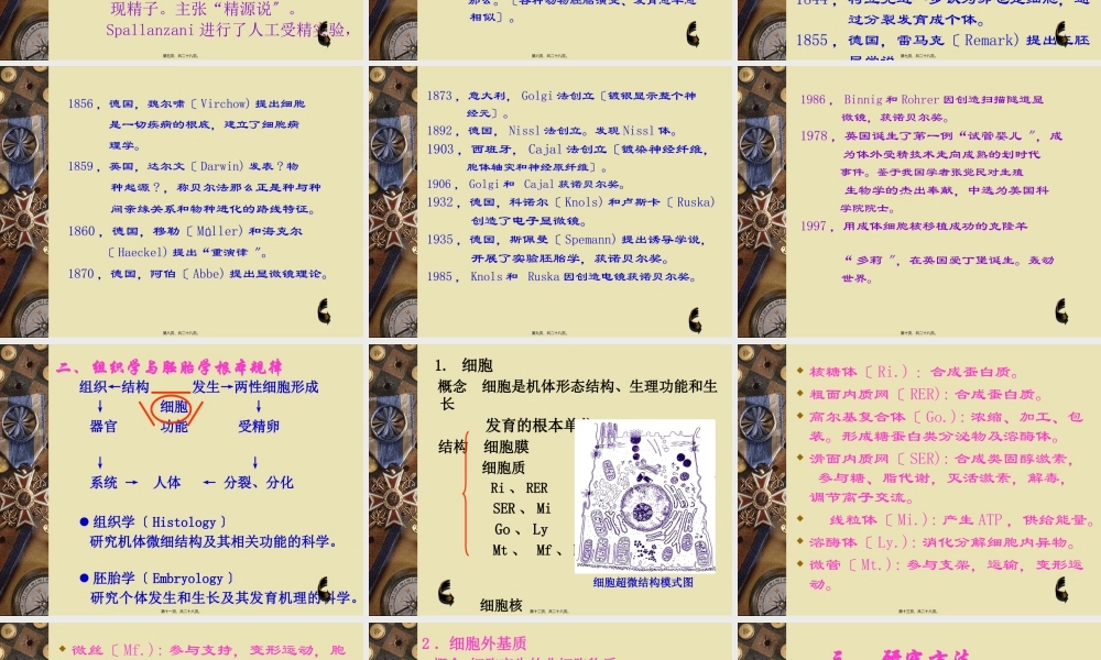 华西医科大学组织学与胚胎学-1绪论.pptx