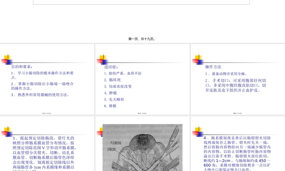 外科手术学-肠切除端-端肠吻合术--.pptx