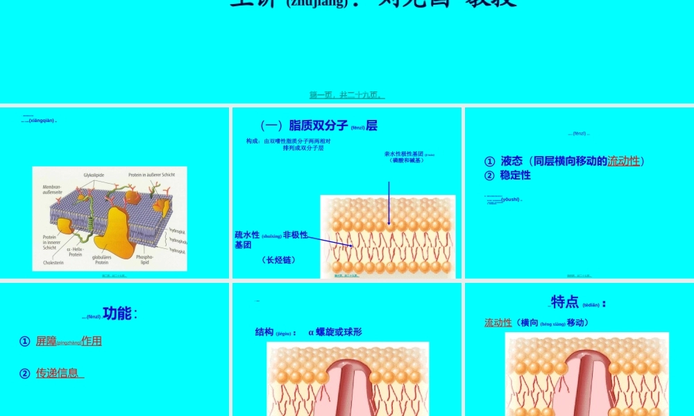 2022年医学专题—第二篇细胞的基本功能第一节细胞膜的基本结构与跨膜物质.ppt