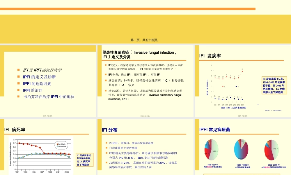 侵袭性真菌感染(IFI)的诊疗进展.pptx