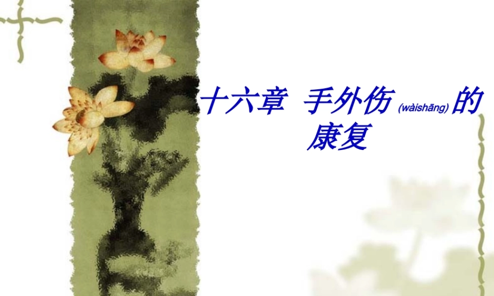 2022年医学专题—手外伤康复.ppt