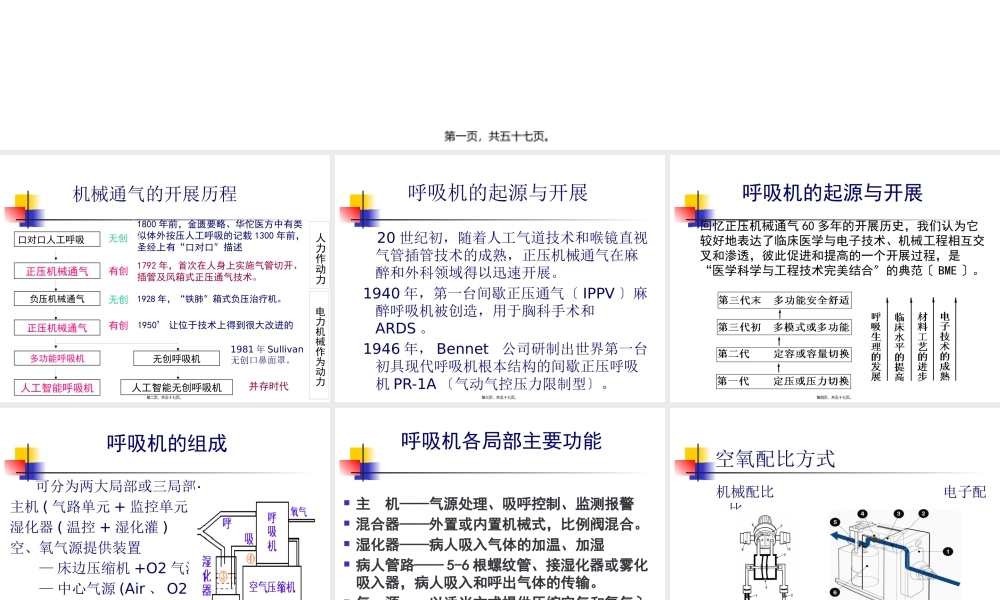 呼吸机的基本原理和通气模式资料.pptx