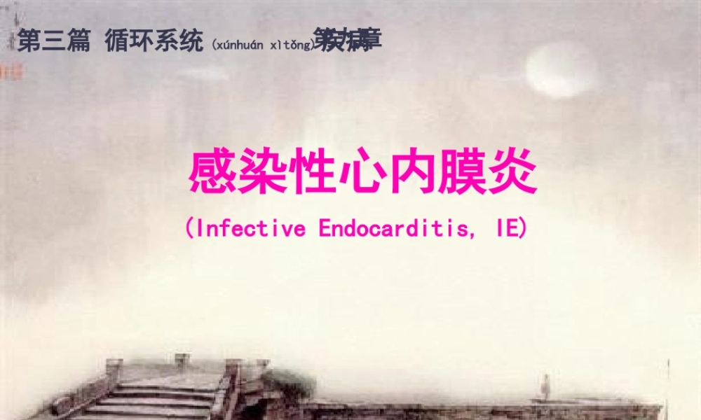 2022年医学专题—感染性心内膜炎(2学时).ppt