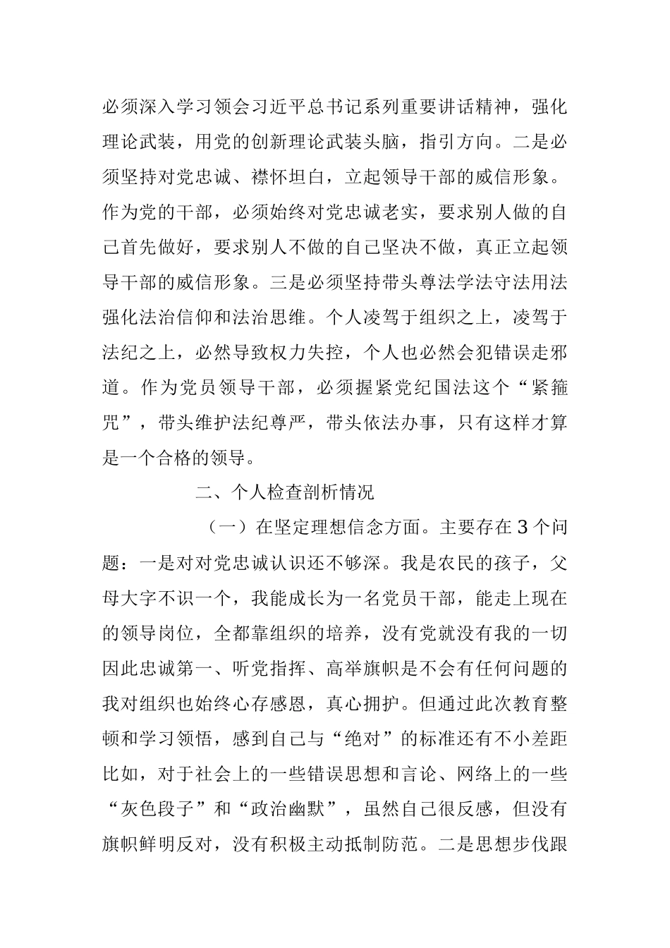 2023年专题民主生活会对照检查.docx_第2页