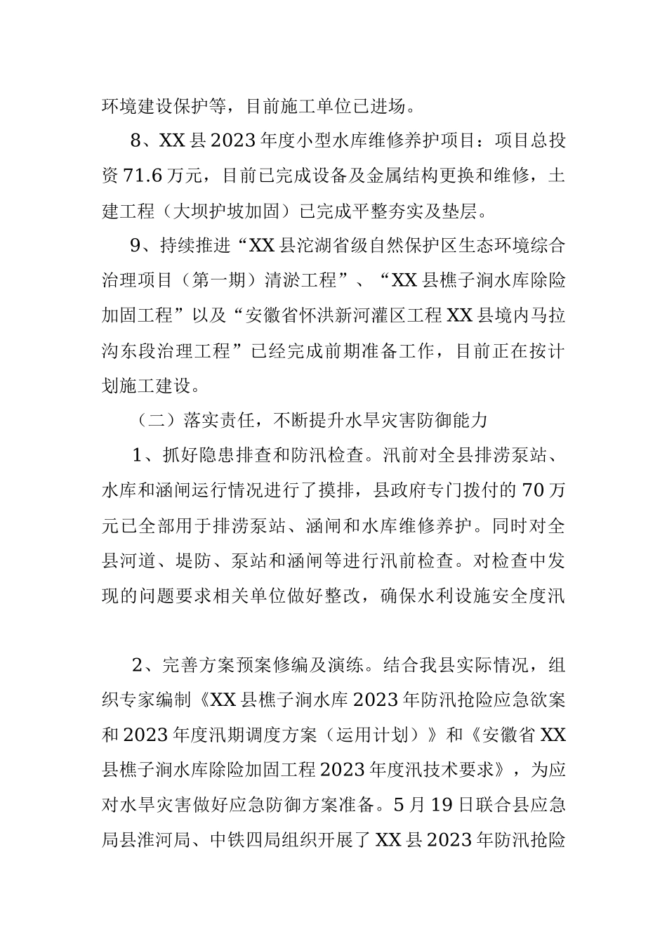 县水利局2023年上半年工作总结和下半年工作计划.docx_第3页
