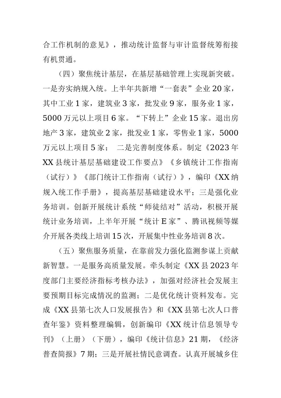 县统计局2023年上半年工作总结和下半年工作计划.docx_第3页