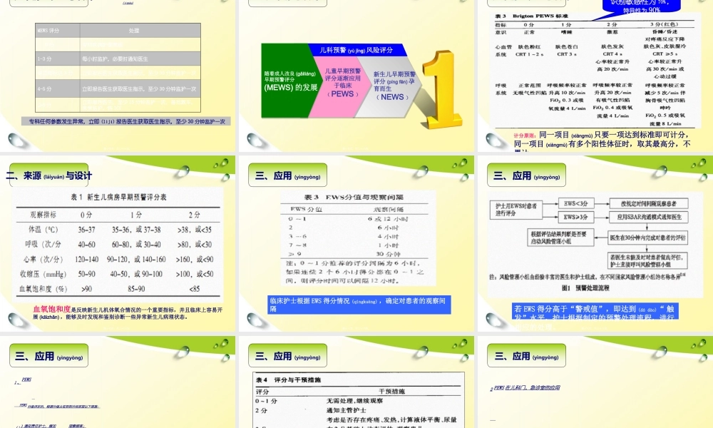 2022年医学专题—儿科患儿早期预警评分的应用.ppt