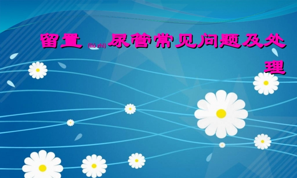 2022年医学专题—留置尿管常见问题及处理.ppt