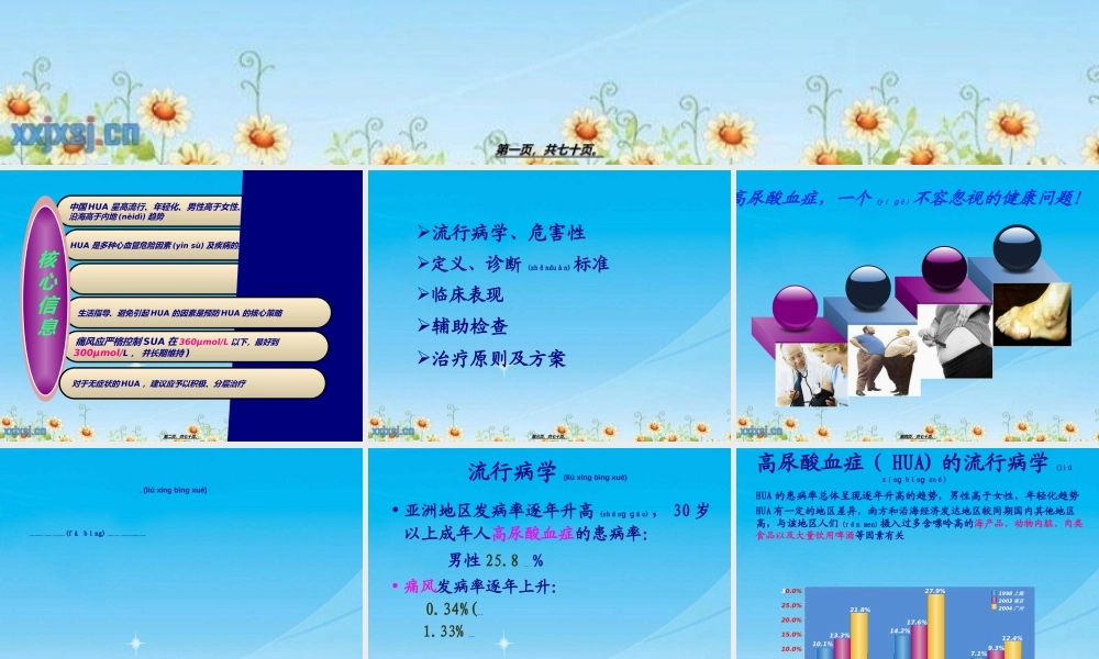 2022年医学专题—痛风与高尿酸血症.ppt