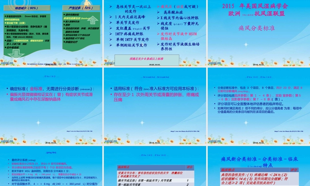 2022年医学专题—痛风与高尿酸血症.ppt