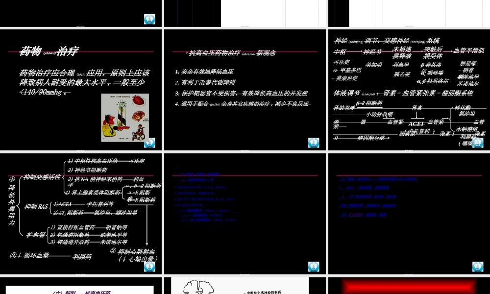 2022年医学专题—第十八篇-抗高血压药.ppt