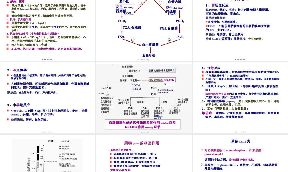 2022年医学专题—第十六篇-解热镇痛抗炎药.ppt