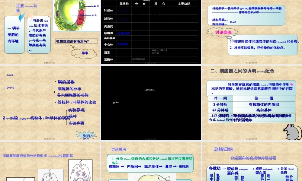 2022年医学专题—细胞器——系统内的分工合作(优质课).ppt