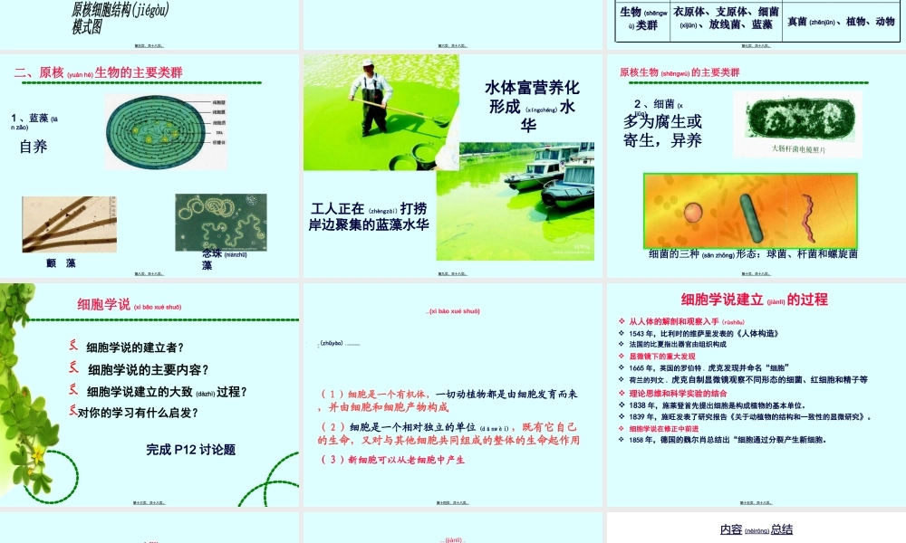 2022年医学专题—细胞的多样性和统一性市级公开课.ppt