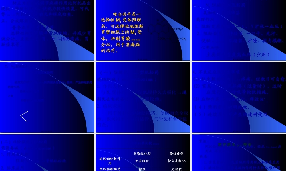 2022年医学专题—胆碱受体阻断剂.ppt