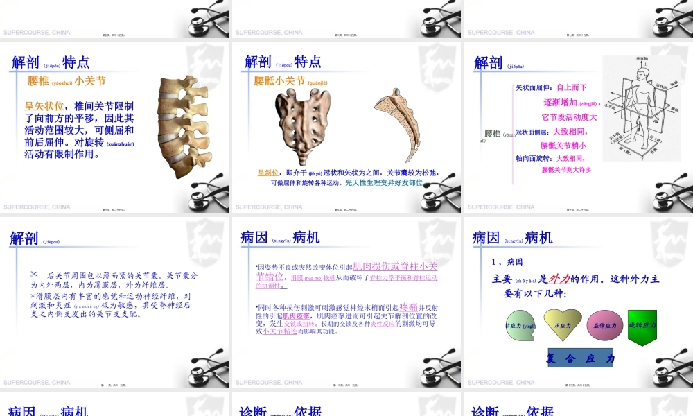 2022年医学专题—腰椎小关节滑膜嵌顿.ppt