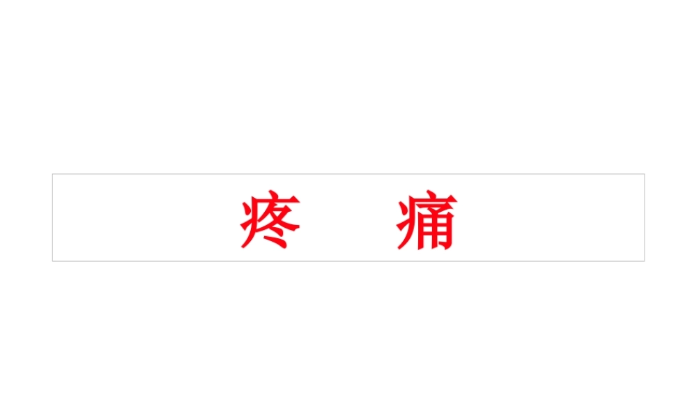 3第二节疼痛精要..pptx