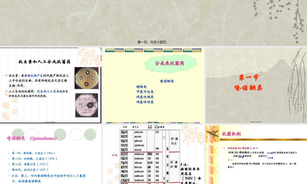 42人工合成抗菌药.pptx
