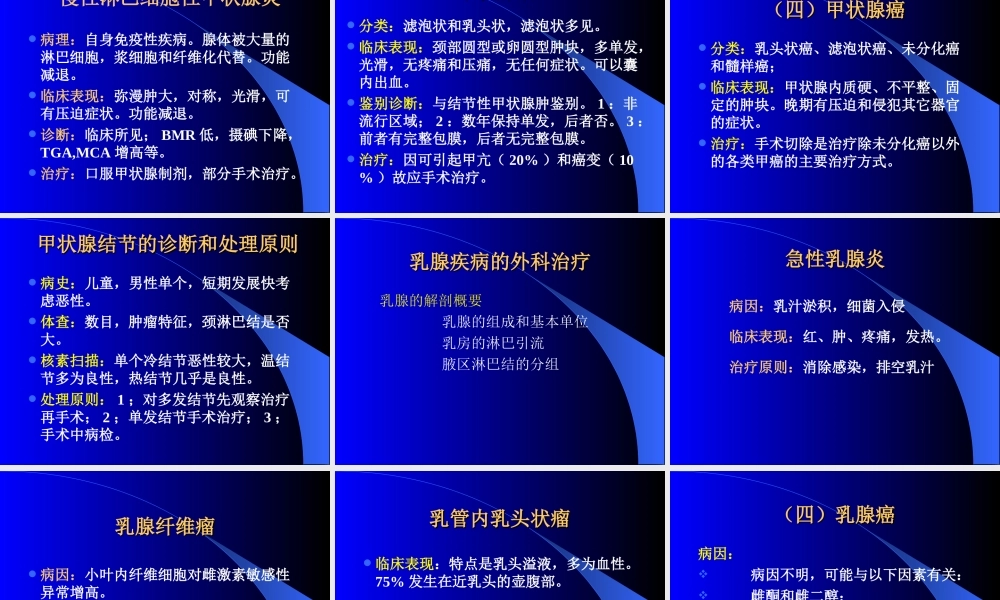 64内分泌科-甲状腺和乳腺疾病的外科治疗(1).ppt