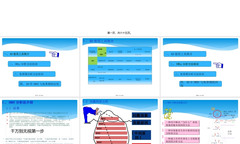 8D根本原因分析之5WHY与鱼骨图完整版.pptx