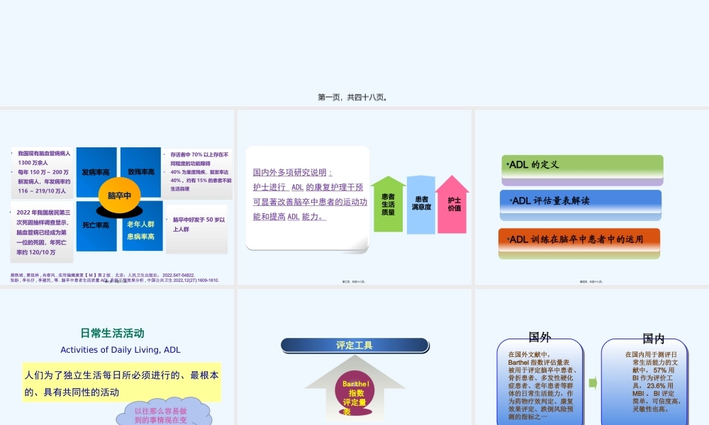 ADL训练在脑卒中康复中的应用.pptx