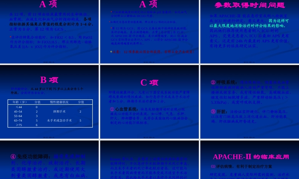 APACHE2危重病人的评分标准.pptx