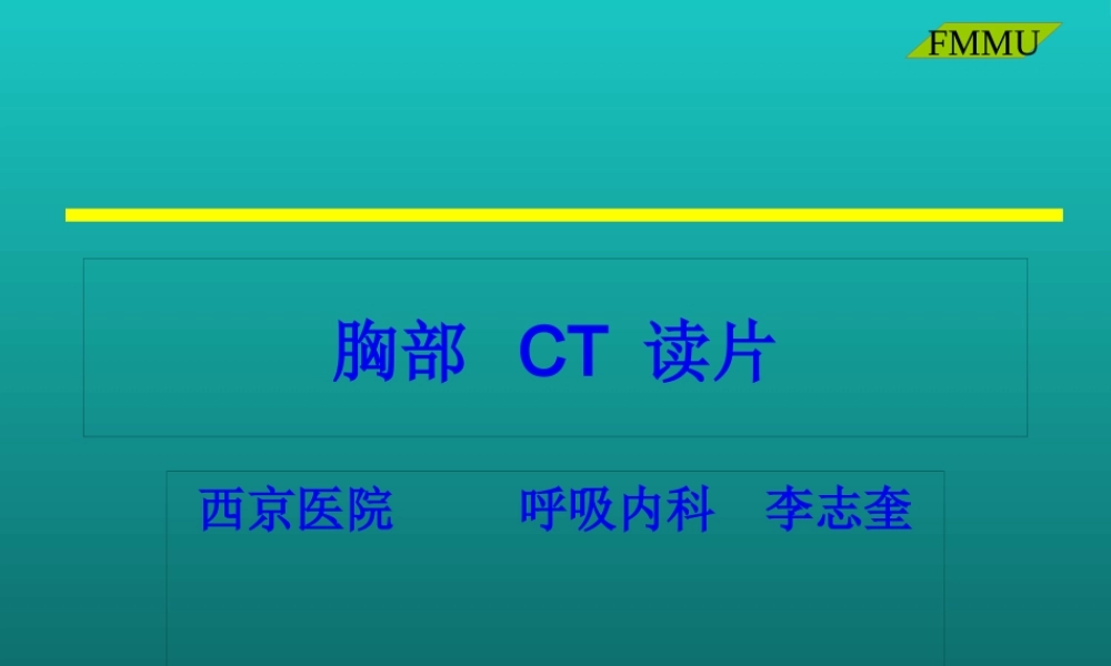 CT(胸部)读片(西京医院).pptx