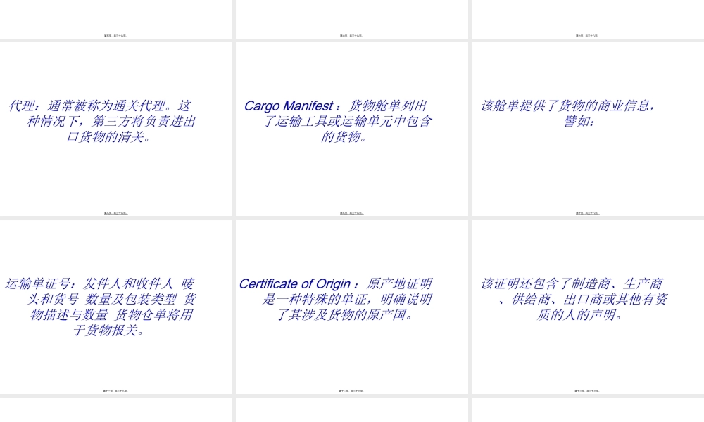 DHL快递通关术语(汇总).ppt