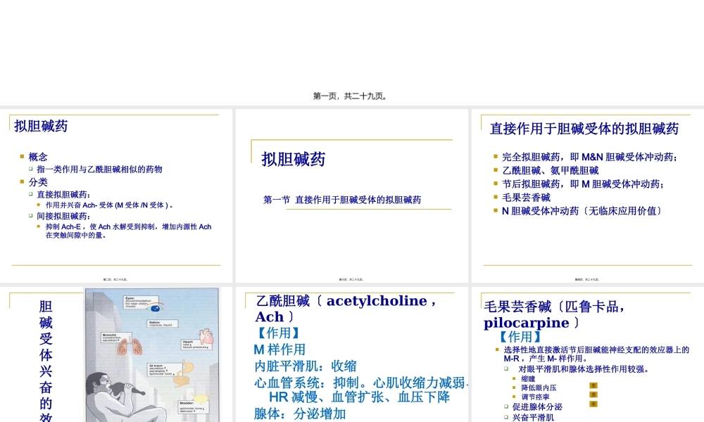 f拟胆碱药.pptx