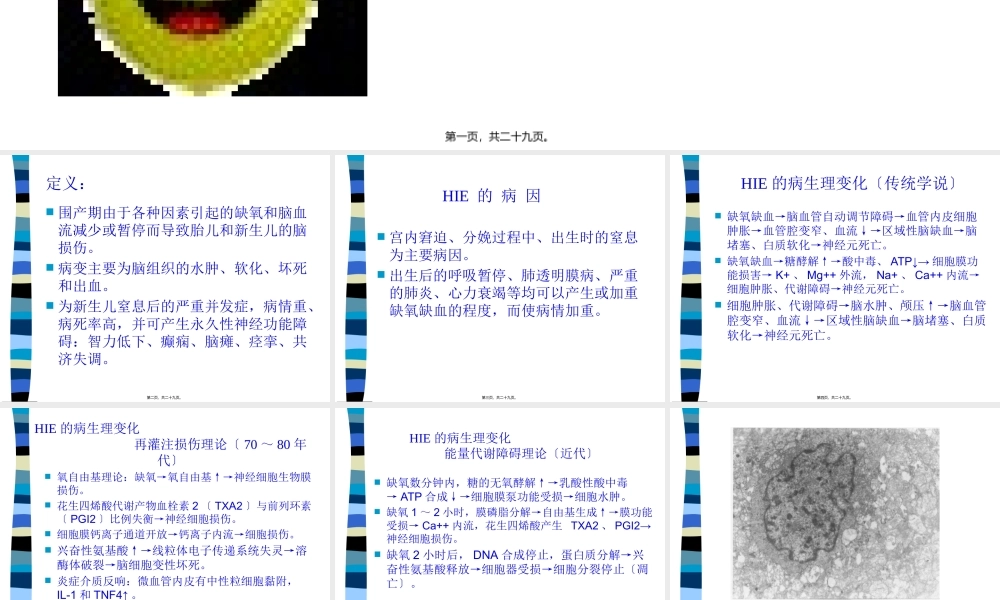 HIE新生儿缺氧缺血性脑病.pptx