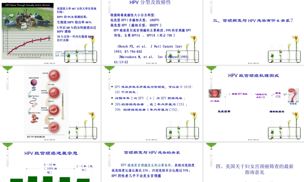 HPV感染与宫颈癌.pptx