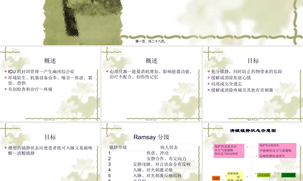 ICU内病人的镇静.pptx