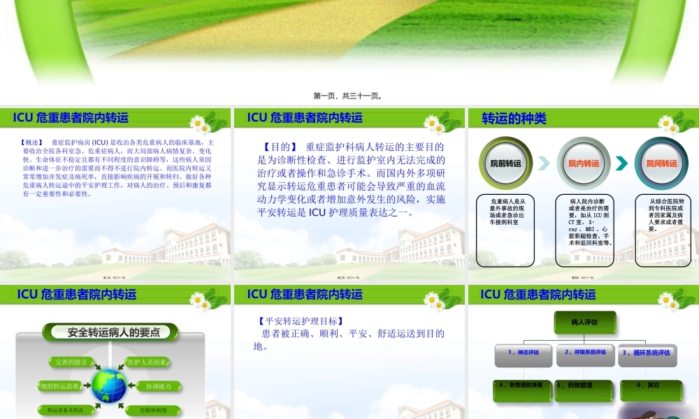ICU危重患者院内转运.pptx