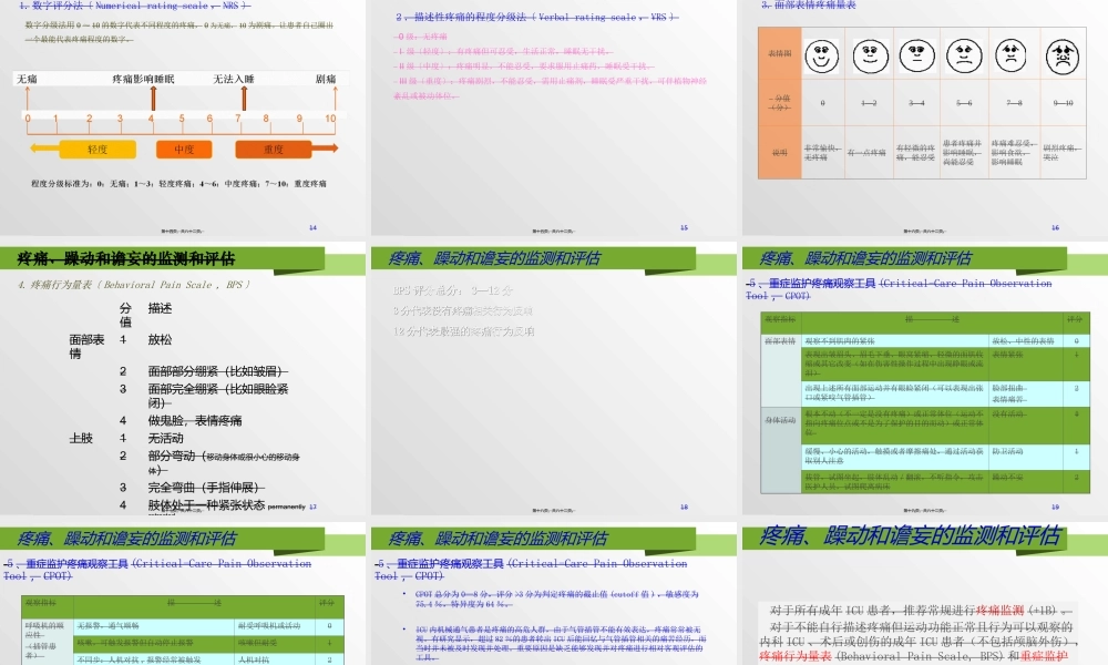 ICU患者镇静镇痛策略.ppt