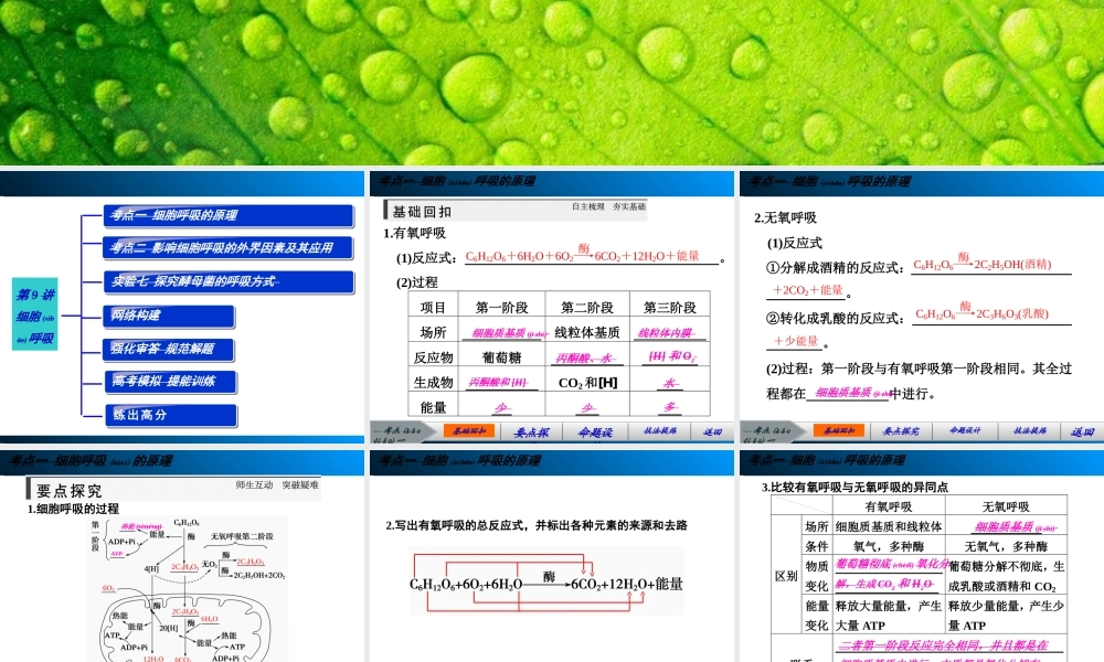 2022年医学专题—第三单元第9讲细胞的能量供应和利用2.ppt