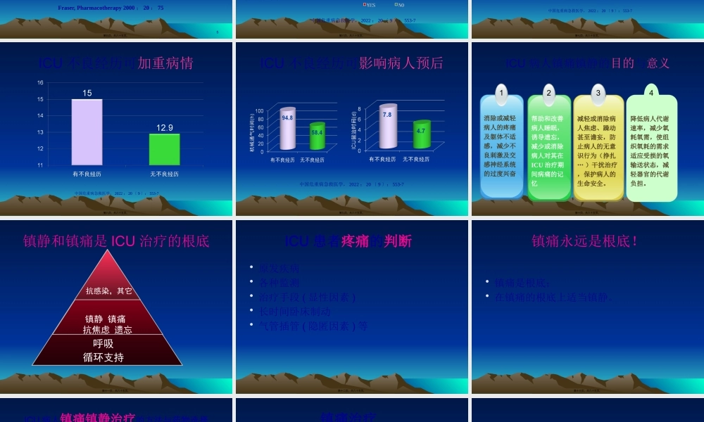 ICU镇痛与镇静(沈锋).pptx