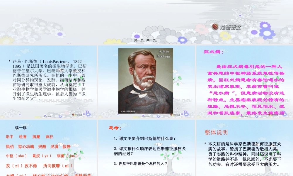 J30050080302巴斯德征服狂犬病-ppt1分析.pptx