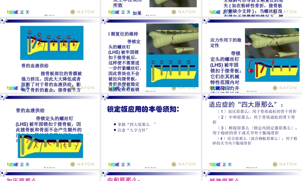 LCP系统接骨板的注意问题及常见问题(免金币).pptx