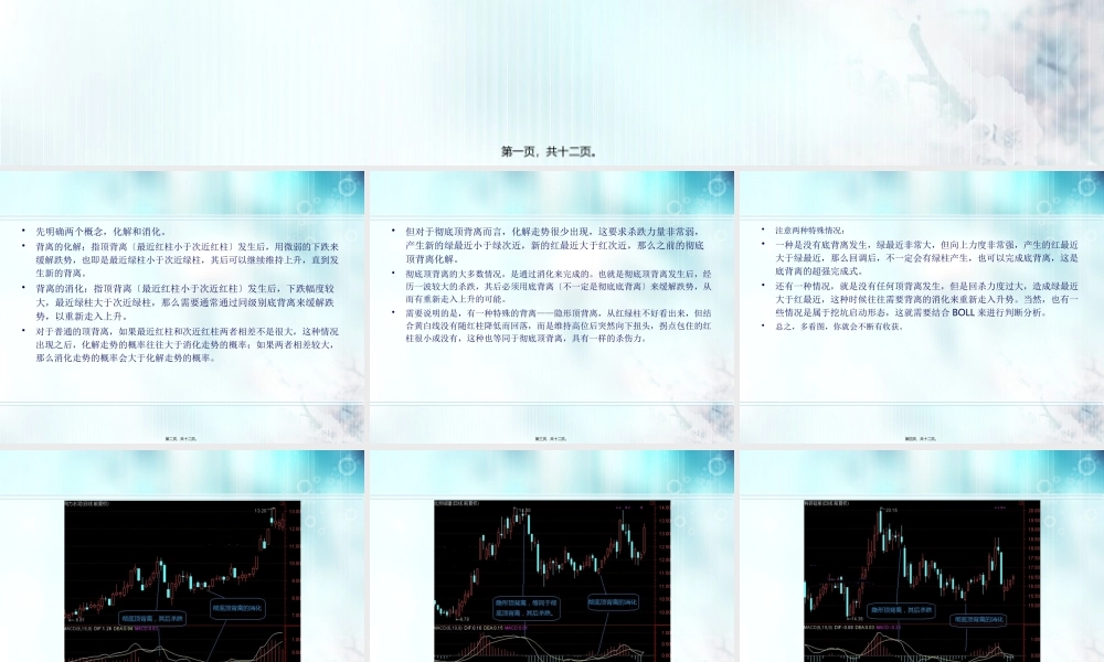 MACD形态：背离的化解和消化.pptx
