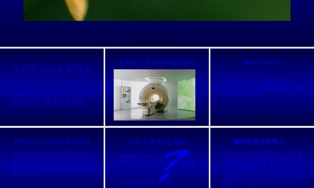 MRI检查的适应症、禁忌症、基本知识、基本成像原理-薛晨晖.pptx