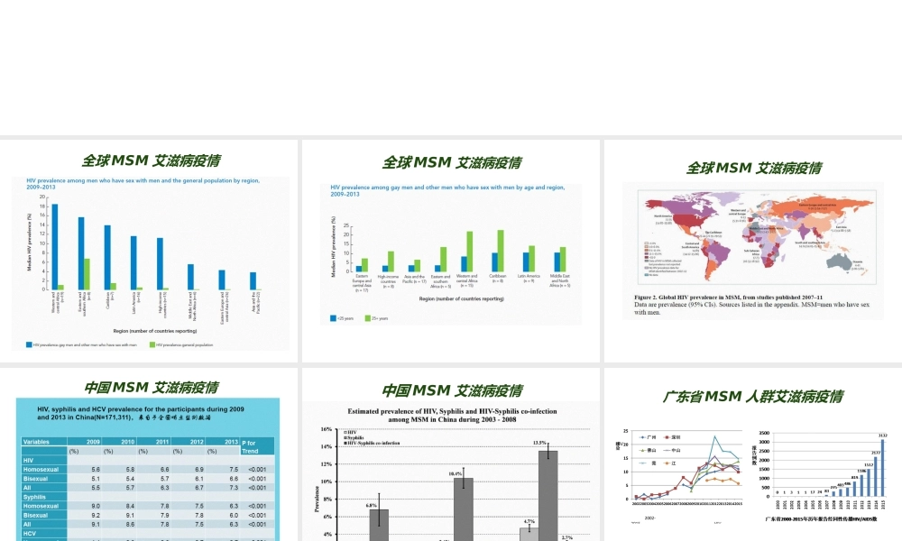 MSM人群艾滋病疫情及干预策略.ppt