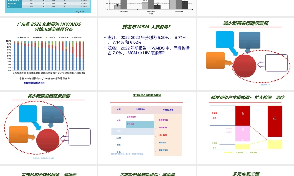 MSM人群艾滋病疫情及干预策略.ppt