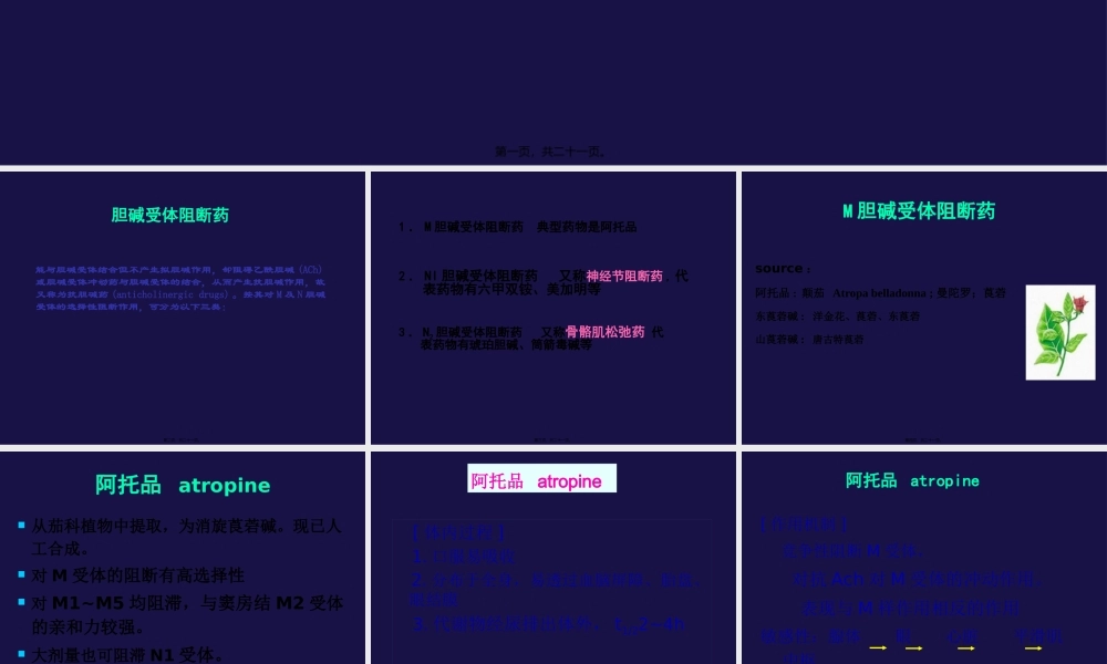 M胆碱受体阻断药讲述.pptx